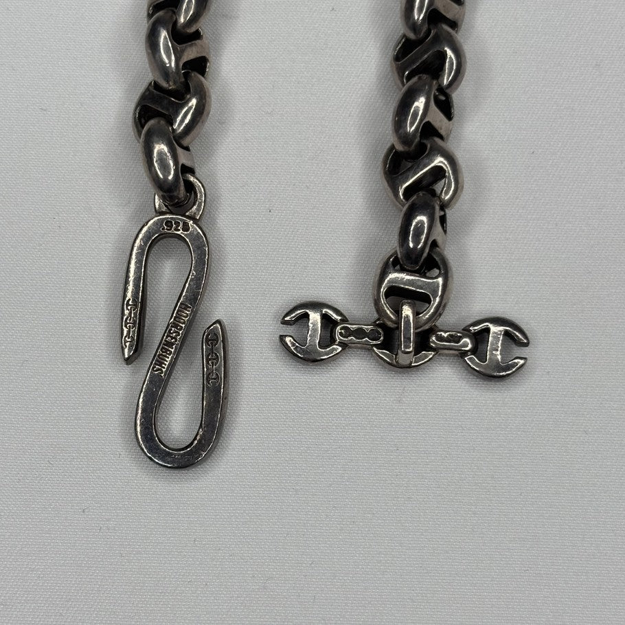 HOORSENBUHS 10MM Open Link 6P Diamond Wallet Chain Silver