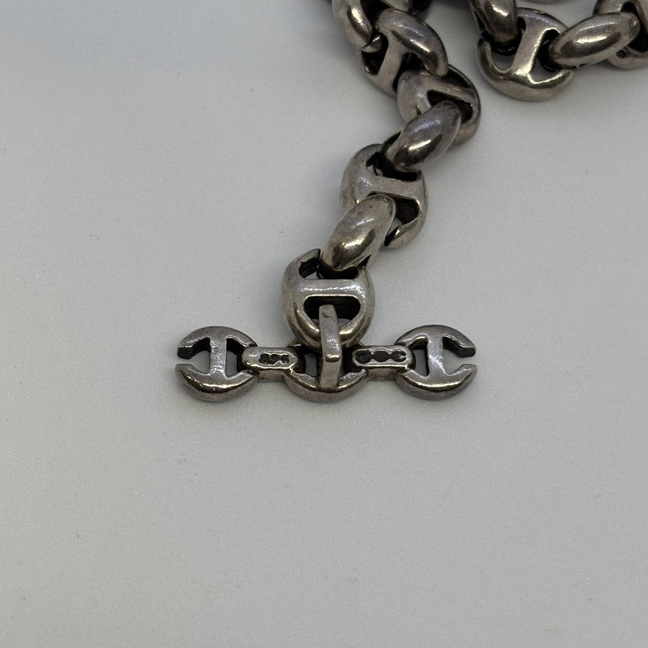 HOORSENBUHS 10MM Open Link 6P Diamond Wallet Chain Silver
