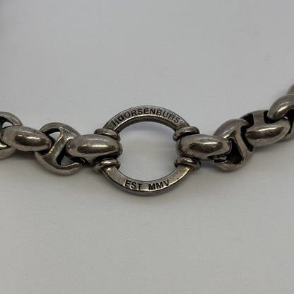 HOORSENBUHS 10MM Open Link 6P Diamond Wallet Chain Silver