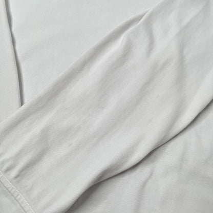 STONE ISLAND Garment Dye Long Sleeve Cotton Sweatshirt White