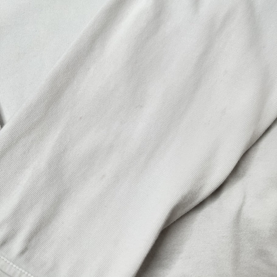 STONE ISLAND Garment Dye Long Sleeve Cotton Sweatshirt White