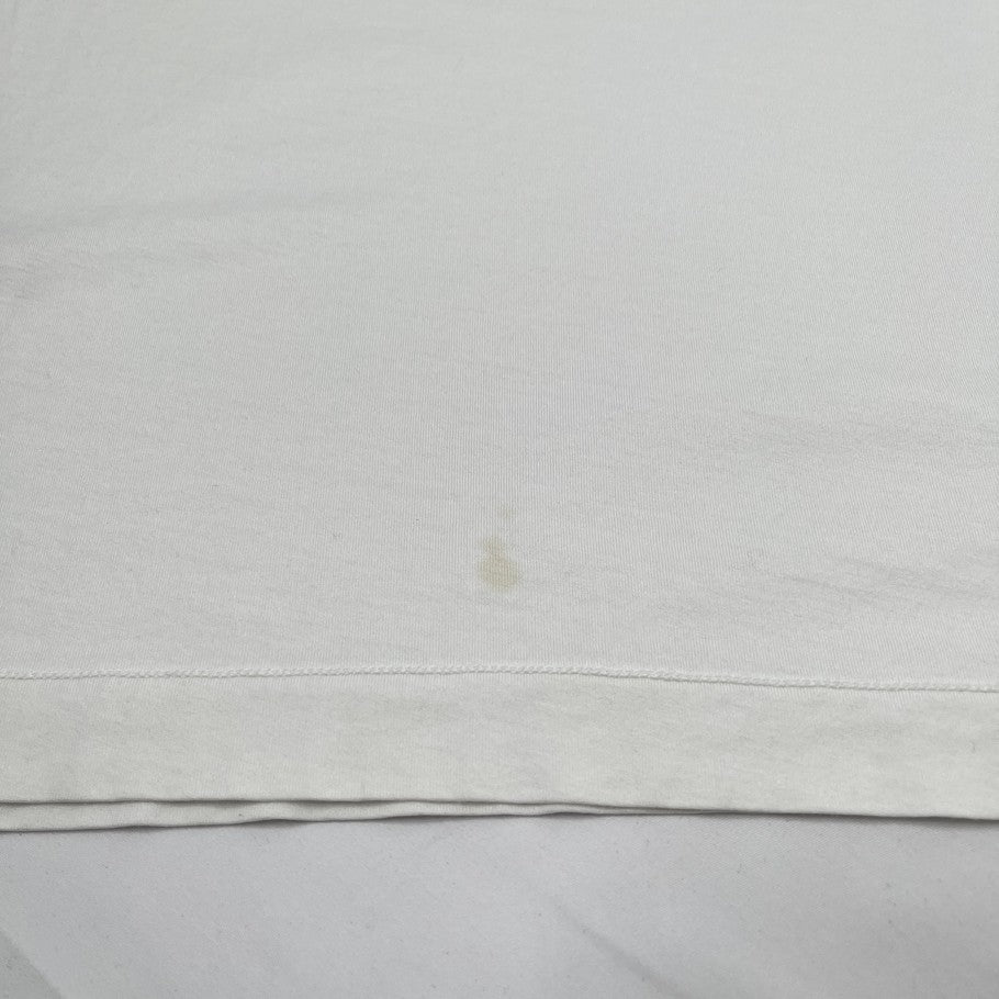 STONE ISLAND Logo Patch Long Sleeve Cotton T-Shirt White