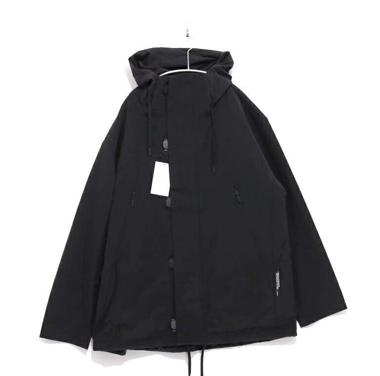 SOPHNET. 25SS Nylon Blend Lightweight Parka Black Hoodie Size 3