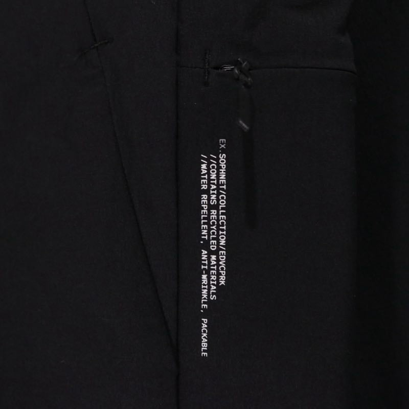 SOPHNET. 25SS Nylon Blend Lightweight Parka Black Hoodie Size 3
