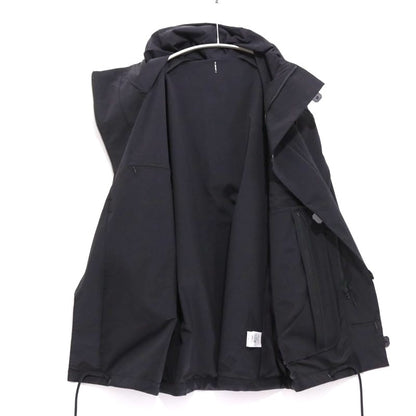 SOPHNET. 25SS Nylon Blend Lightweight Parka Black Hoodie Size 3