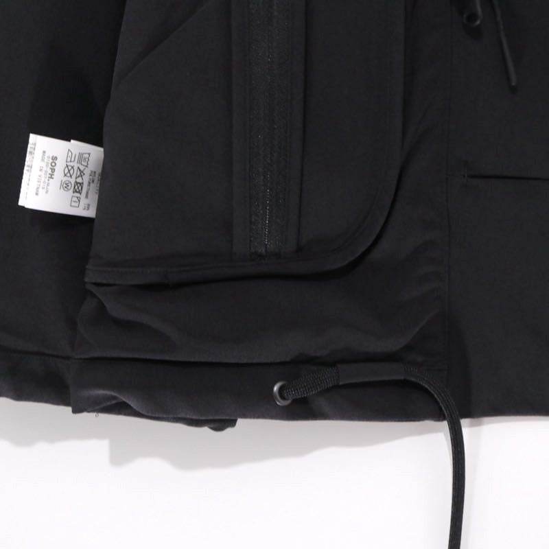 SOPHNET. 25SS Nylon Blend Lightweight Parka Black Hoodie Size 3