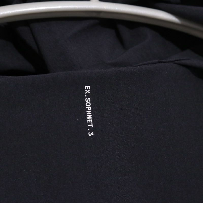 SOPHNET. 25SS Nylon Blend Lightweight Parka Black Hoodie Size 3