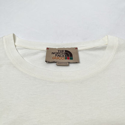 GUCCI x The North Face Logo Cat Print Cotton T-Shirt White