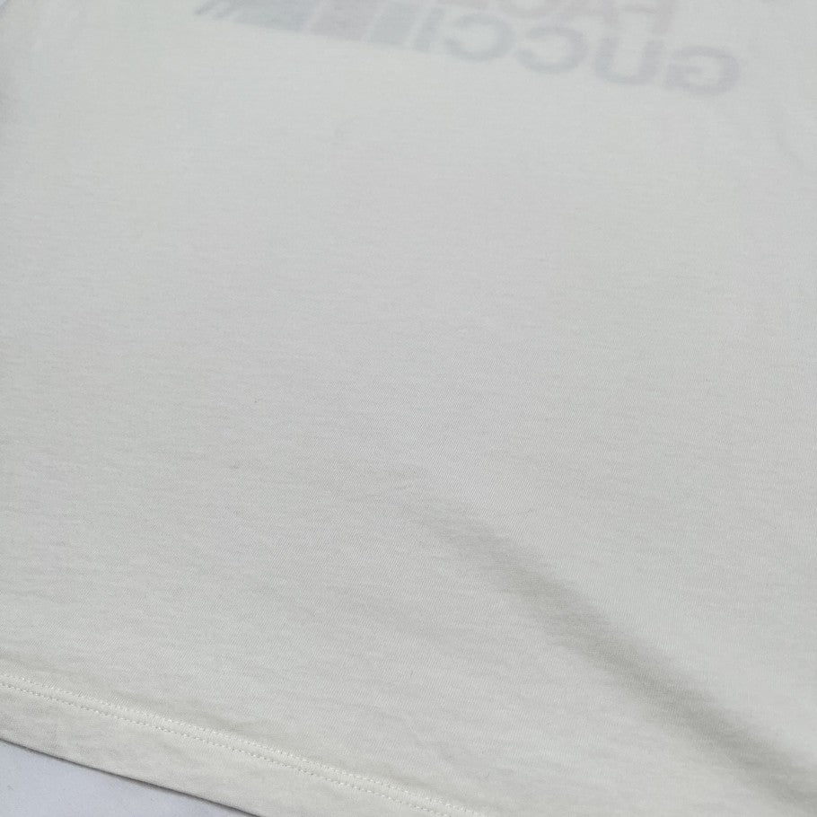 GUCCI x The North Face Logo Cat Print Cotton T-Shirt White