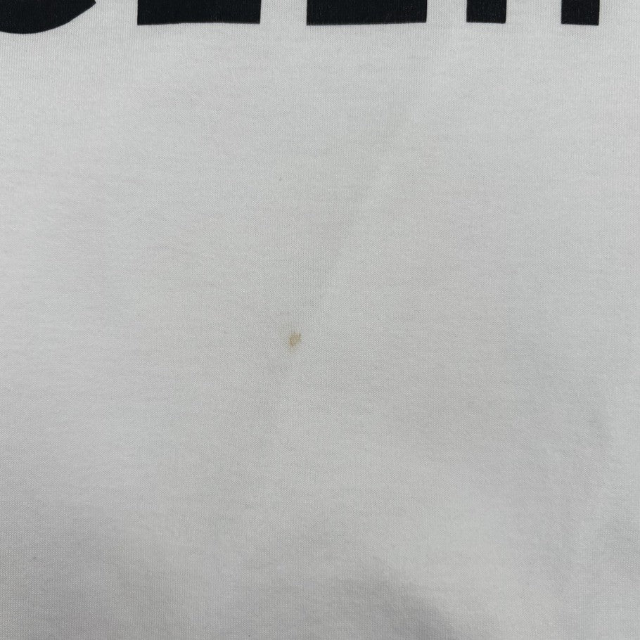 CELINE Logo Bicolor Loose Fit Cotton T-Shirt White