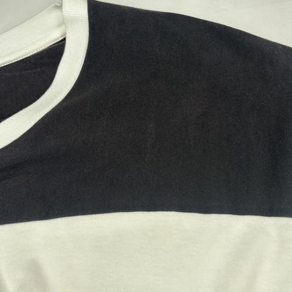 CELINE Logo Bicolor Loose Fit Cotton T-Shirt White
