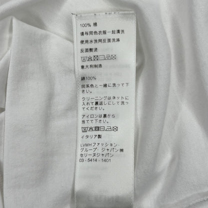 CELINE Logo Bicolor Loose Fit Cotton T-Shirt White