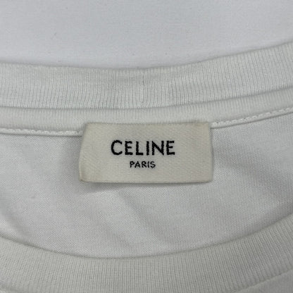 CELINE Logo Short Sleeve Cotton T-Shirt White