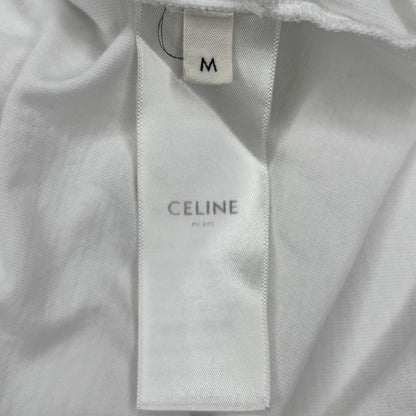 CELINE Logo Short Sleeve Cotton T-Shirt White
