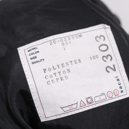 sacai 20SS World Map Print Shorts Black Pants Size 1