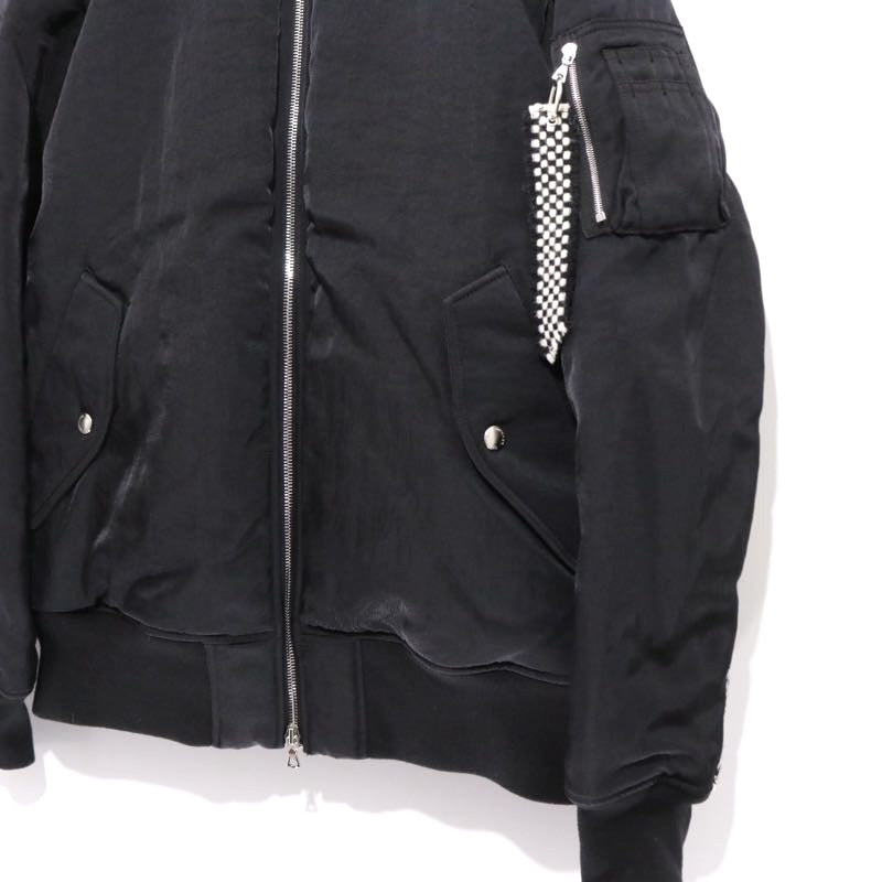 SOPHNET. Kvadrat Sisu Nylon Flight Jacket Black Size 4