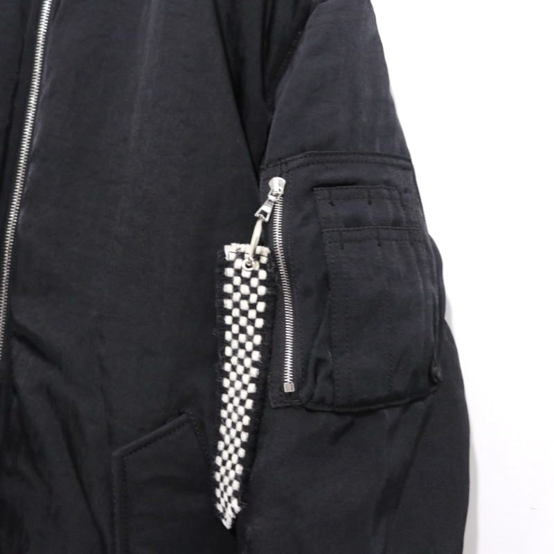 SOPHNET. Kvadrat Sisu Nylon Flight Jacket Black Size 4