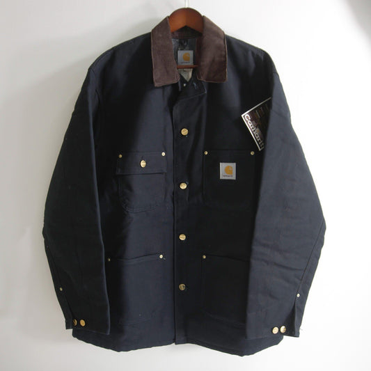 USA Carhartt Michigan Chore Coat Deadstock Black Size 44