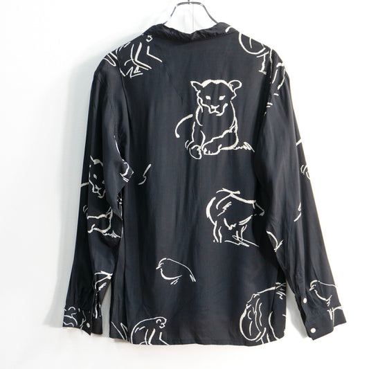 OLDJOE Rayon Animal Print Open Collar Shirt Size 15