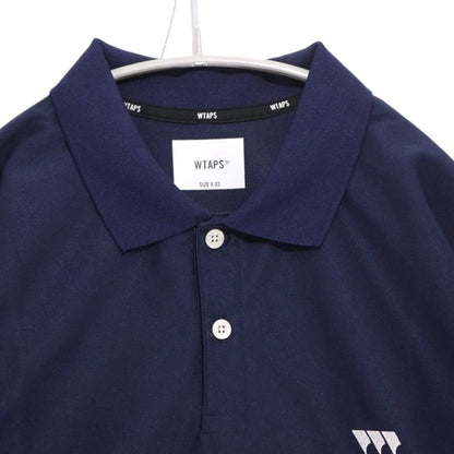 WTAPS 25SS Academy 02 Pique Polo Shirt Navy Size 03