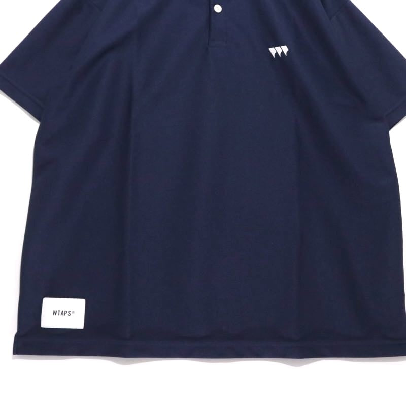 WTAPS 25SS Academy 02 Pique Polo Shirt Navy Size 03