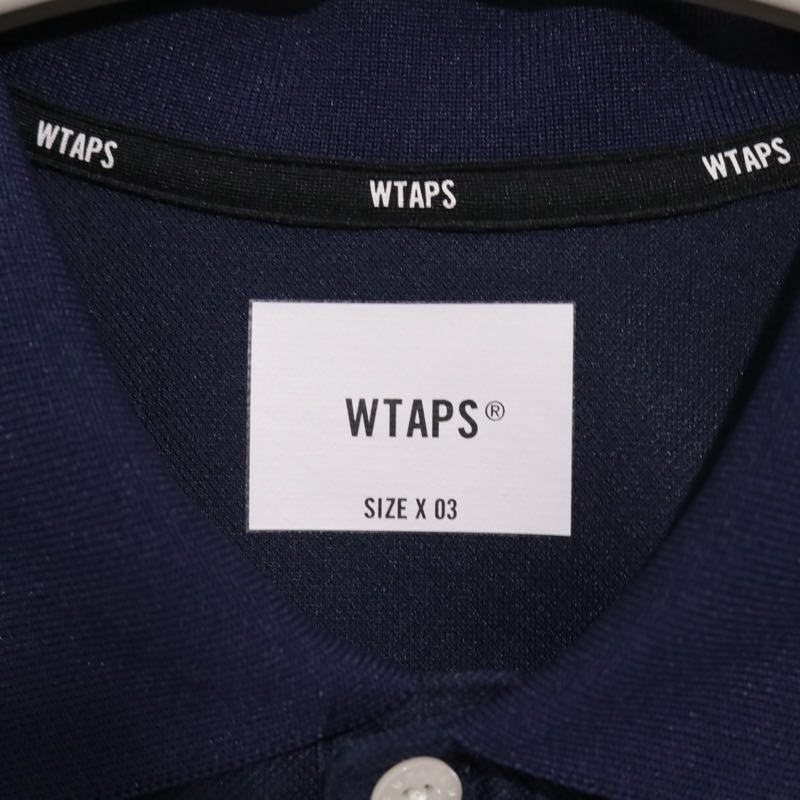 WTAPS 25SS Academy 02 Pique Polo Shirt Navy Size 03