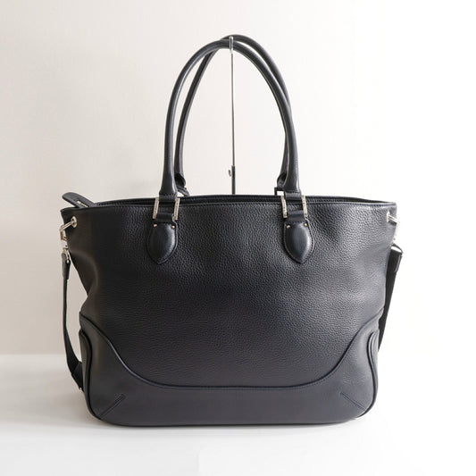 PELLE MORBIDA Maiden Voyage 2WAY Shrink Leather Bag Navy