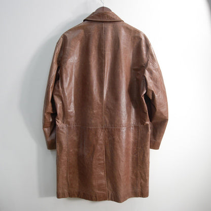 ISSEY MIYAKE MEN Archive All Leather Coat Brown Size 2