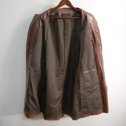 ISSEY MIYAKE MEN Archive All Leather Coat Brown Size 2