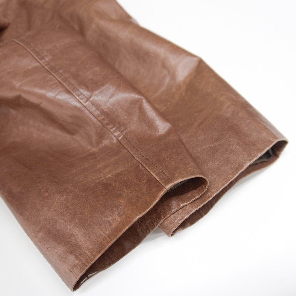 ISSEY MIYAKE MEN Archive All Leather Coat Brown Size 2