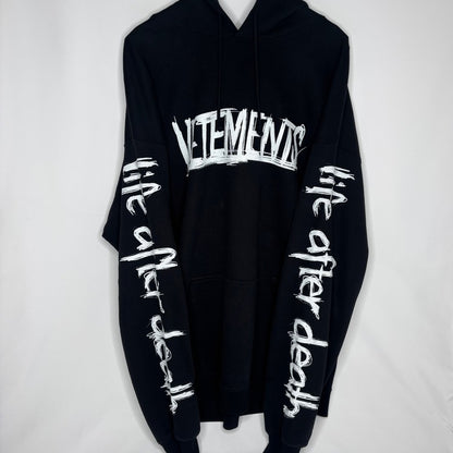 VETEMENTS 21AW World Tour Logo Hoodie Black Size S