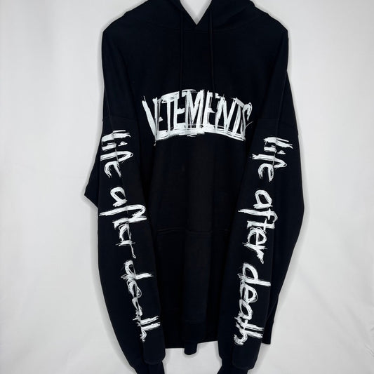 VETEMENTS 21AW World Tour Logo Hoodie Black Size S