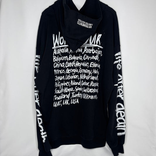 VETEMENTS 21AW World Tour Logo Hoodie Black Size S