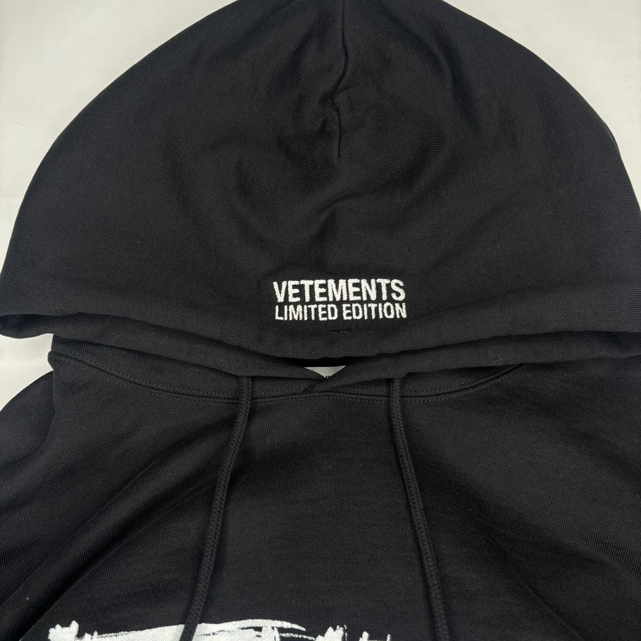VETEMENTS 21AW World Tour Logo Hoodie Black Size S
