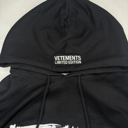 VETEMENTS 21AW World Tour Logo Hoodie Black Size S