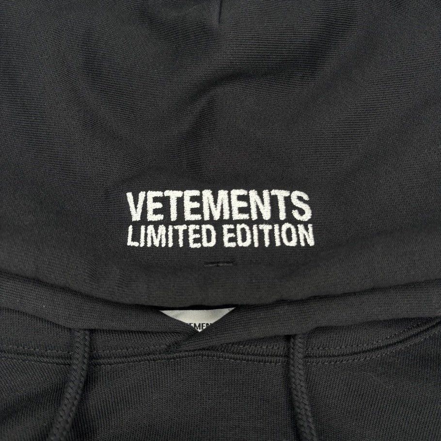 VETEMENTS 21AW World Tour Logo Hoodie Black Size S