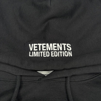 VETEMENTS 21AW World Tour Logo Hoodie Black Size S