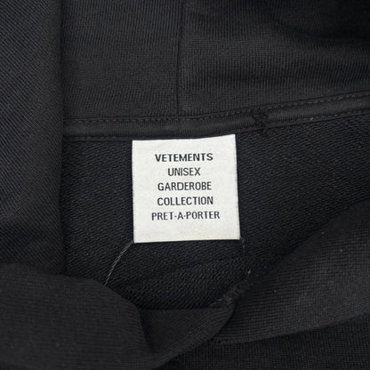 VETEMENTS 21AW World Tour Logo Hoodie Black Size S