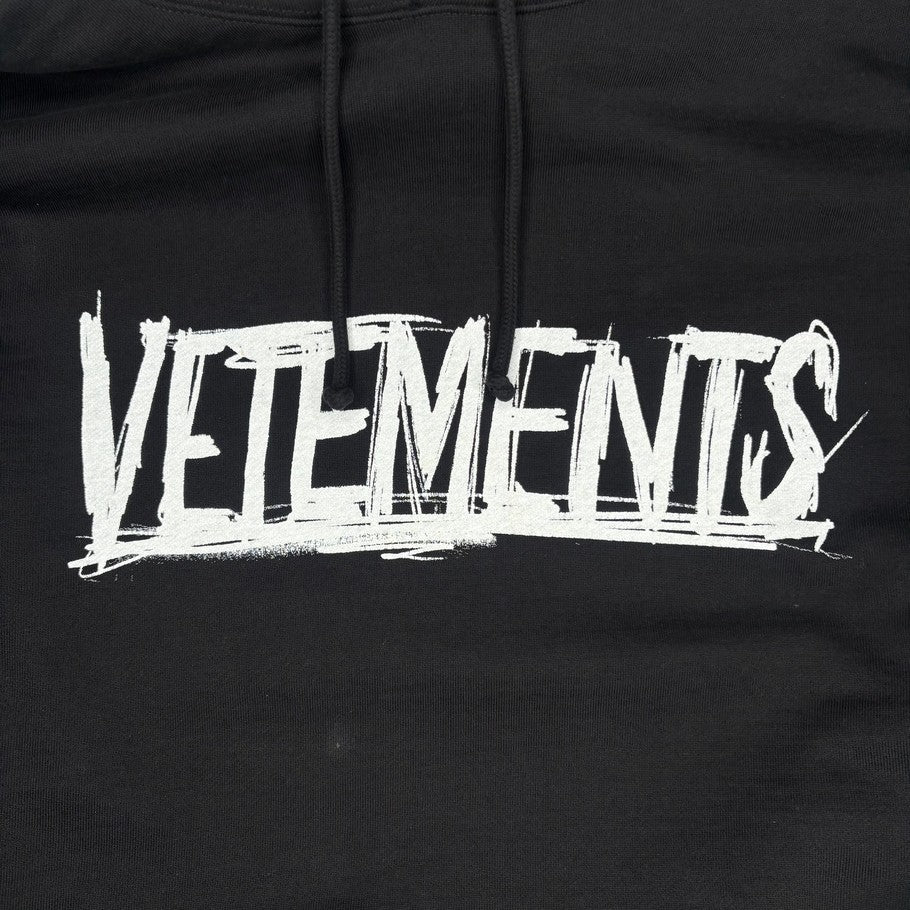 VETEMENTS 21AW World Tour Logo Hoodie Black Size S