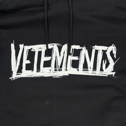 VETEMENTS 21AW World Tour Logo Hoodie Black Size S