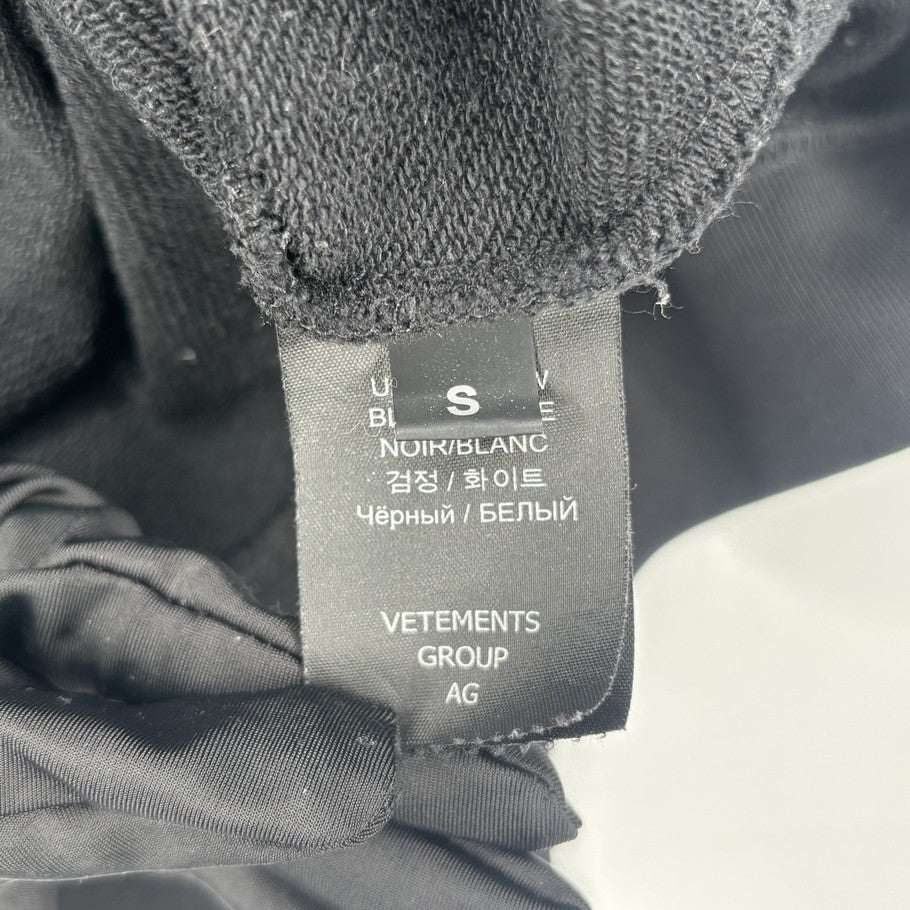 VETEMENTS 21AW World Tour Logo Hoodie Black Size S