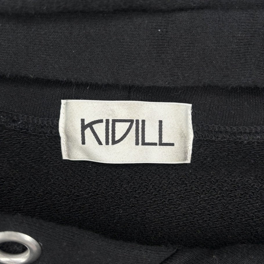 KIDILL Layered Look Oversized Pullover Hoodie Black