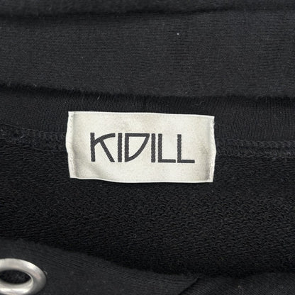 KIDILL Layered Look Oversized Pullover Hoodie Black