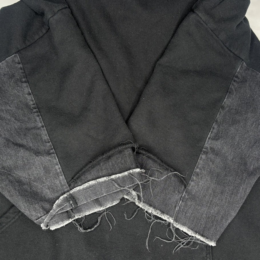 KIDILL Layered Look Oversized Pullover Hoodie Black