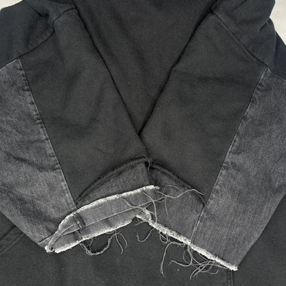 KIDILL Layered Look Oversized Pullover Hoodie Black