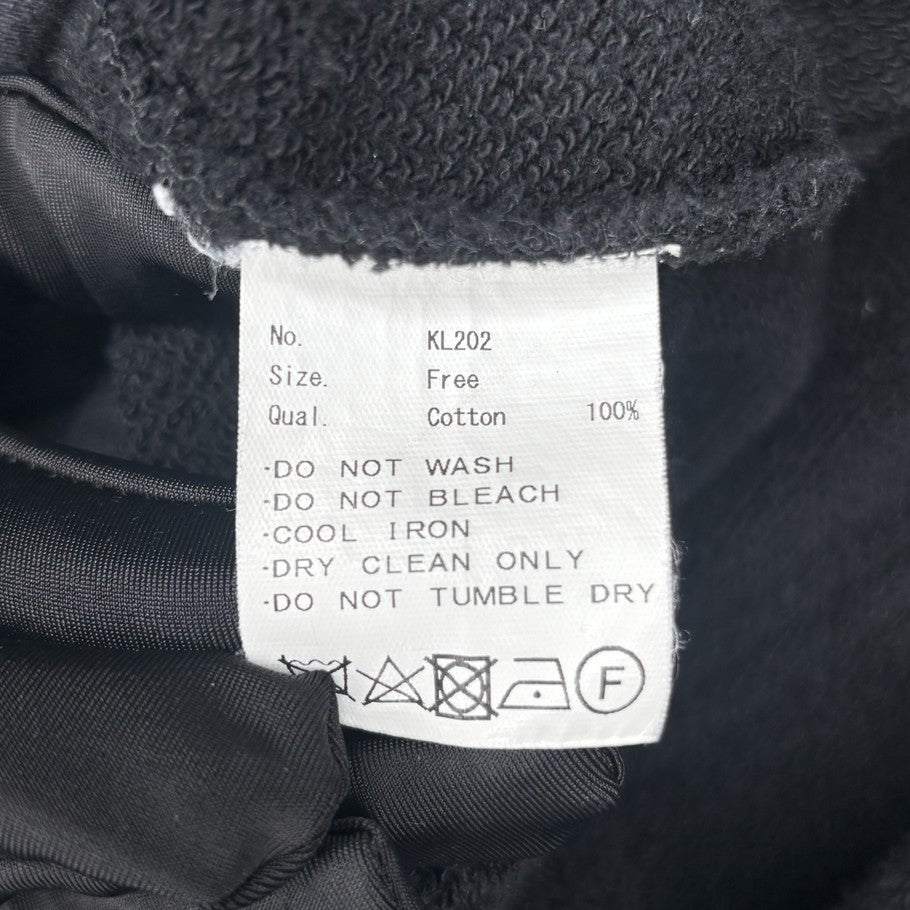 KIDILL Layered Look Oversized Pullover Hoodie Black
