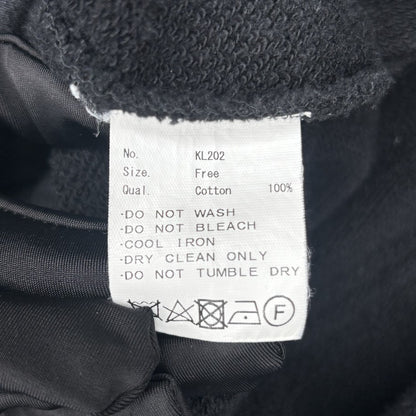 KIDILL Layered Look Oversized Pullover Hoodie Black
