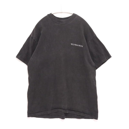 K-ROCK 90s Vintage Howard Stern Logo T-Shirt Black Size L