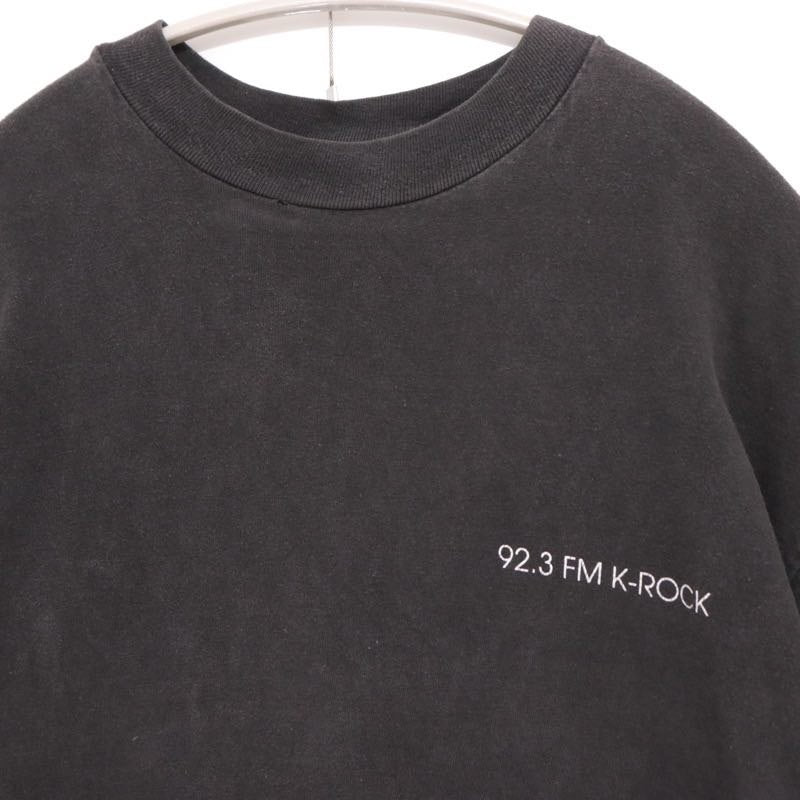 K-ROCK 90s Vintage Howard Stern Logo T-Shirt Black Size L