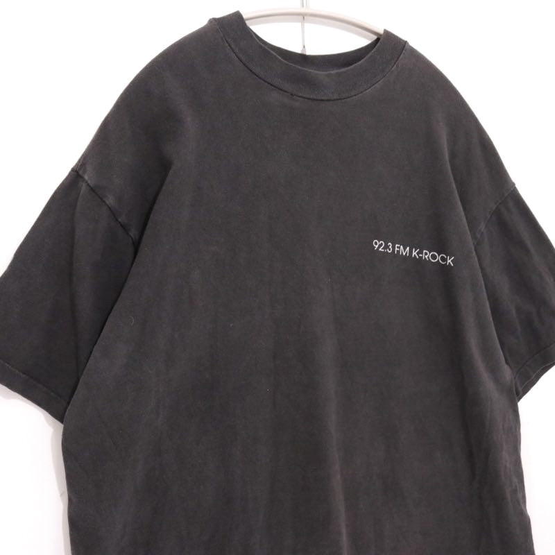 K-ROCK 90s Vintage Howard Stern Logo T-Shirt Black Size L